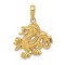 14K Yellow Gold Dragon Charm Polished Pendant Jewelry 23mm x 18.5mm